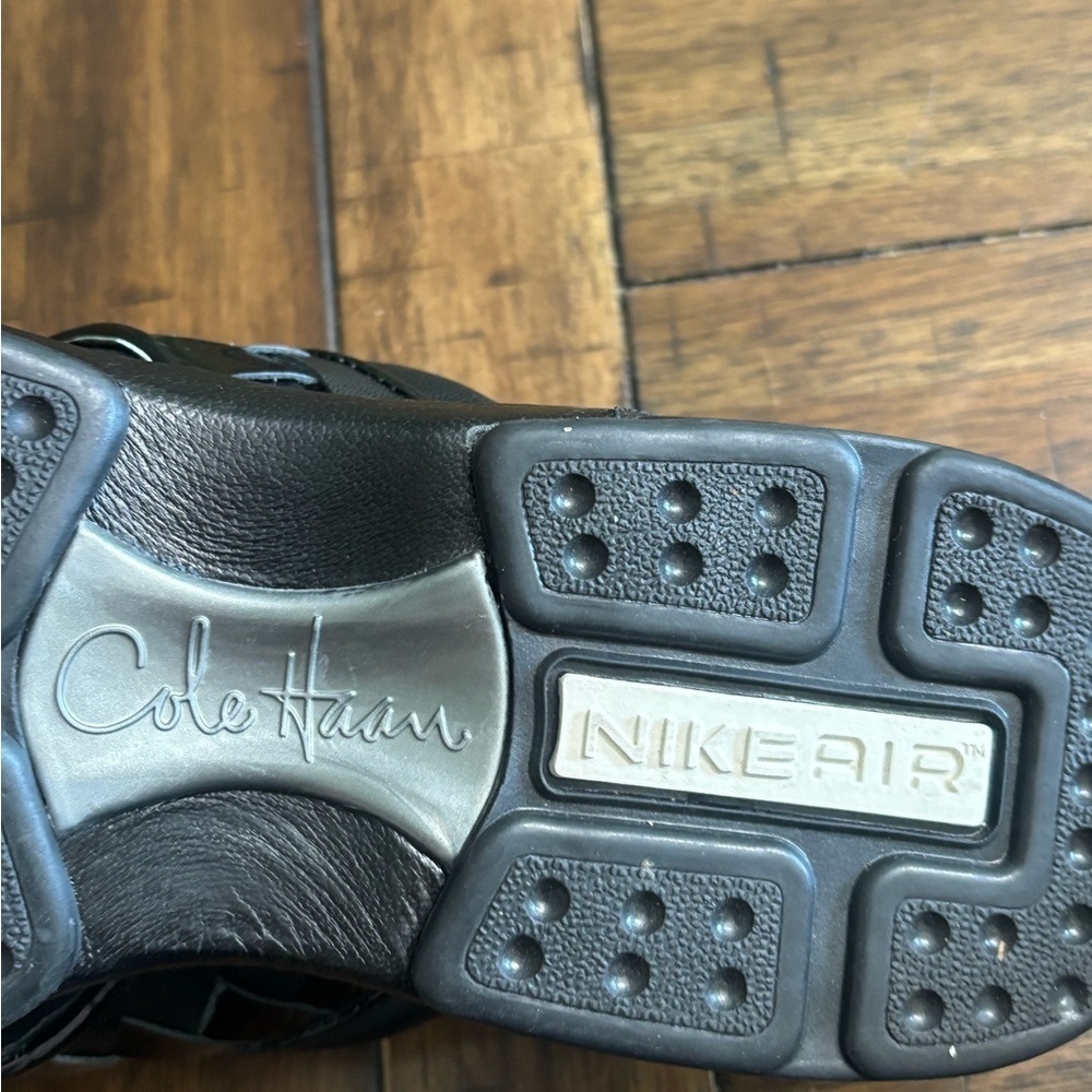 Cole Haan Black Woven Sandals Slip-On with Nike Air - Picture 6 of 6